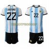 Original Trikotsatz Argentinien Lautaro Martinez 22 Heimtrikot WM 2022 Für Kinder